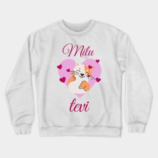 Cat I love you Valentine's Day Gift - Latvian Crewneck Sweatshirt